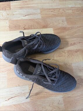 NOBULL Men's Knit Lace-Up Sneakers in Charcoal Gray